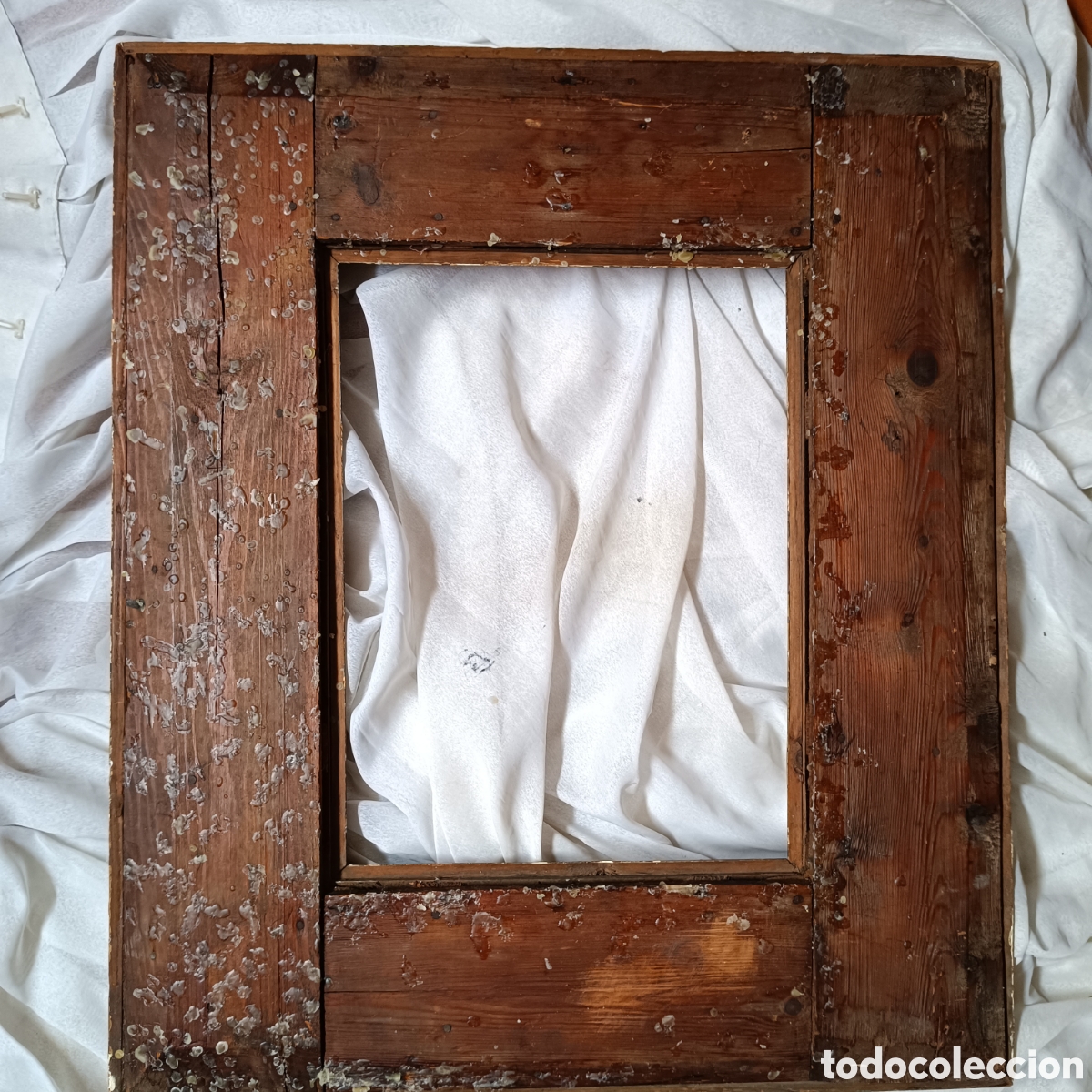 Antig&uuml;edades: Muy Antiguo marco madera dorado y marr&oacute;n - Foto 12
