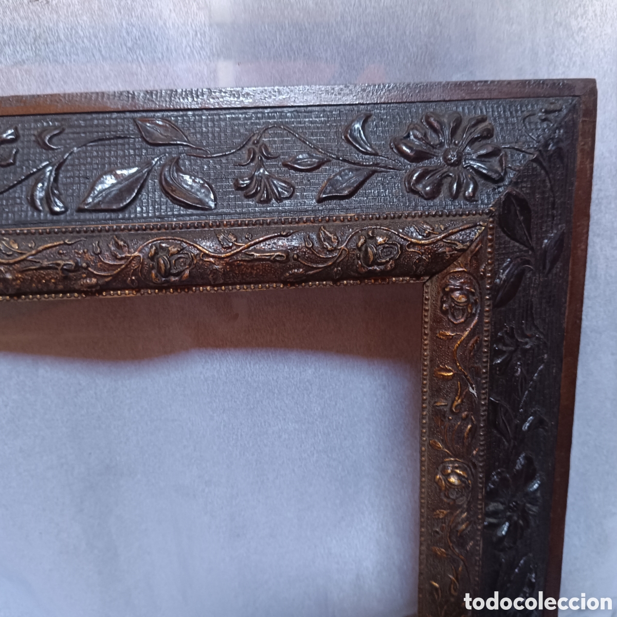 Antig&uuml;edades: Marco antiguo dorado y negro - Foto 3