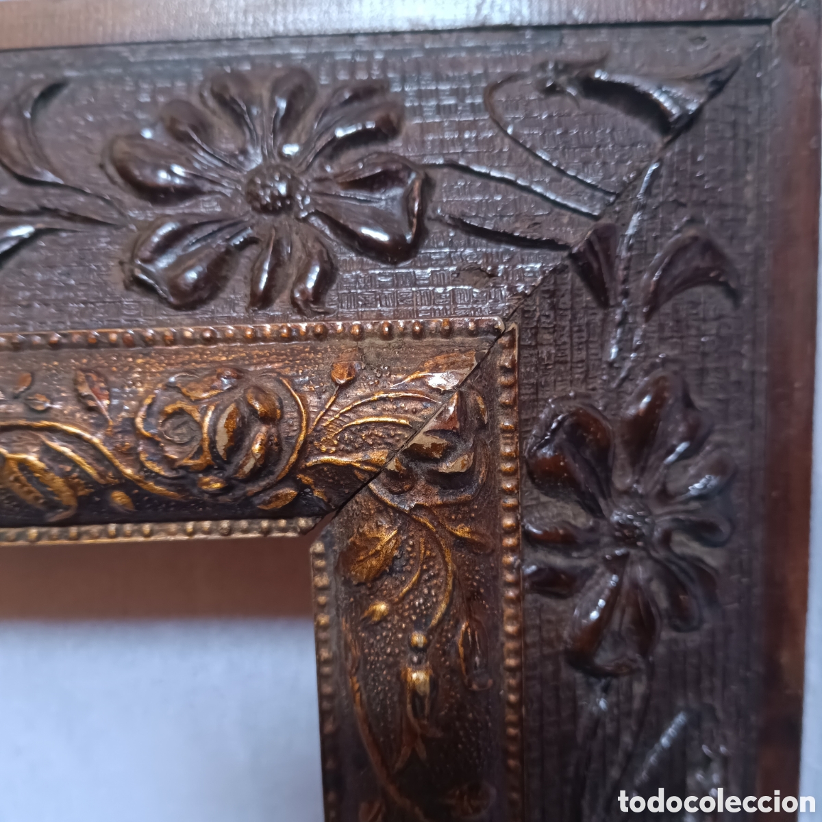Antig&uuml;edades: Marco antiguo dorado y negro - Foto 8