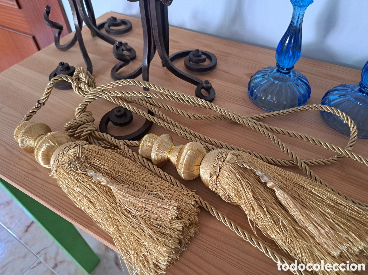 Antig&uuml;edades: Alzapa&ntilde;os para cortinas, borla borlon - Foto 4