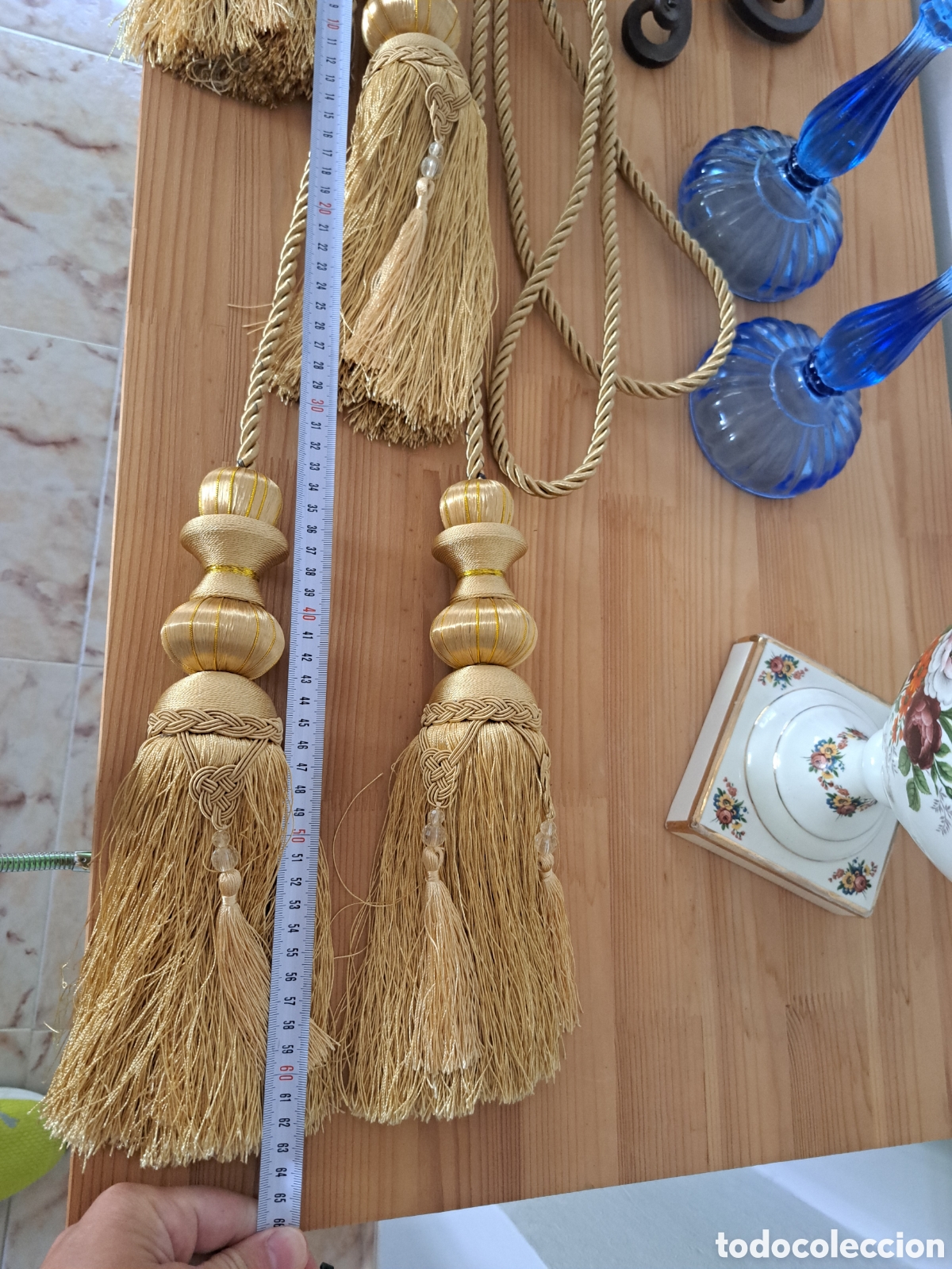 Antig&uuml;edades: Alzapa&ntilde;os para cortinas, borla borlon - Foto 7