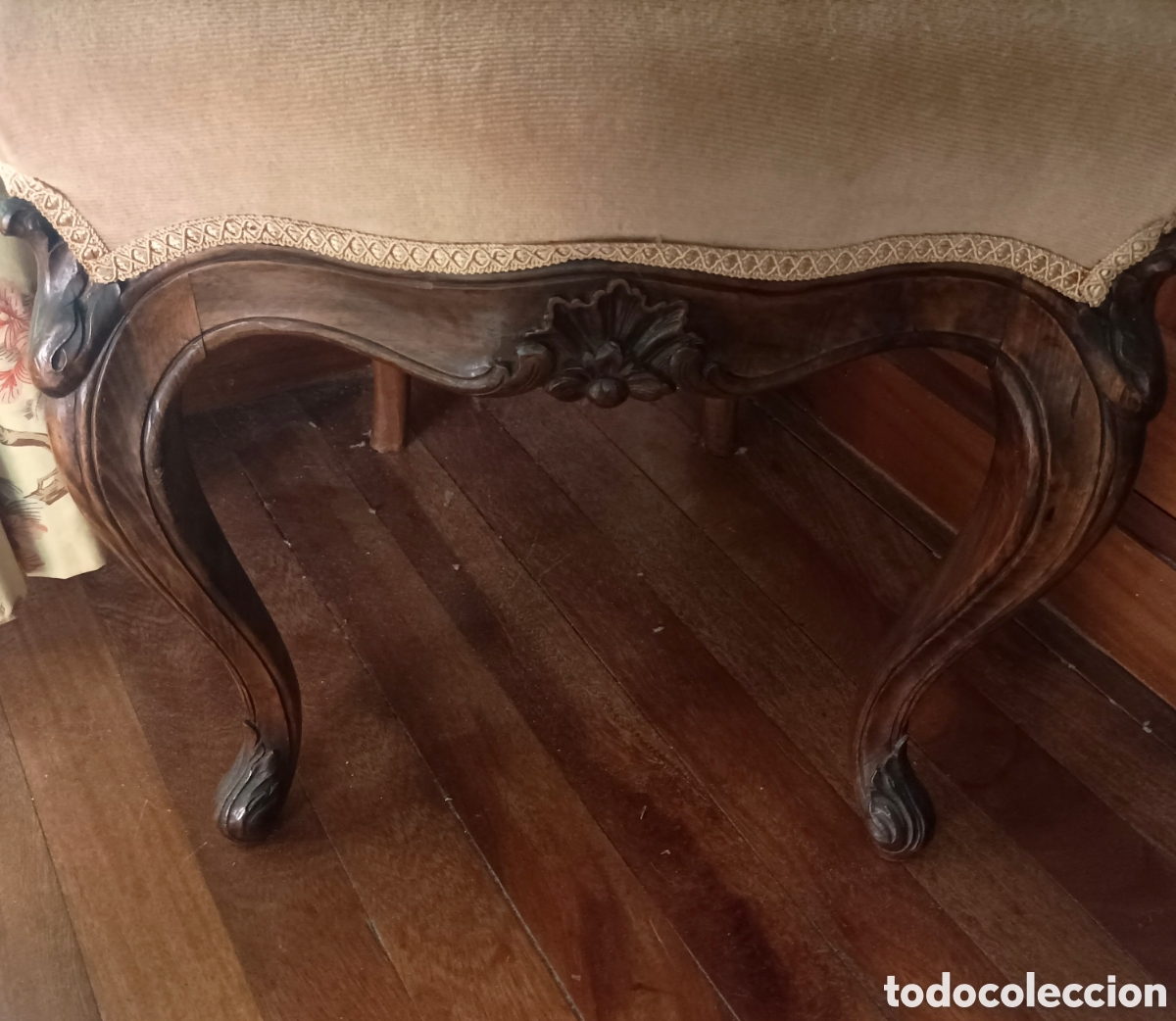Antig&uuml;edades: 2 sillas caoba tallada Isabelinas - Foto 4