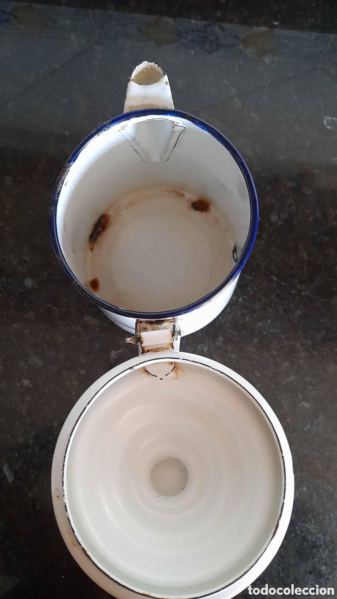 Antig&uuml;edades: Cafetera antigua de porcelana - Foto 4