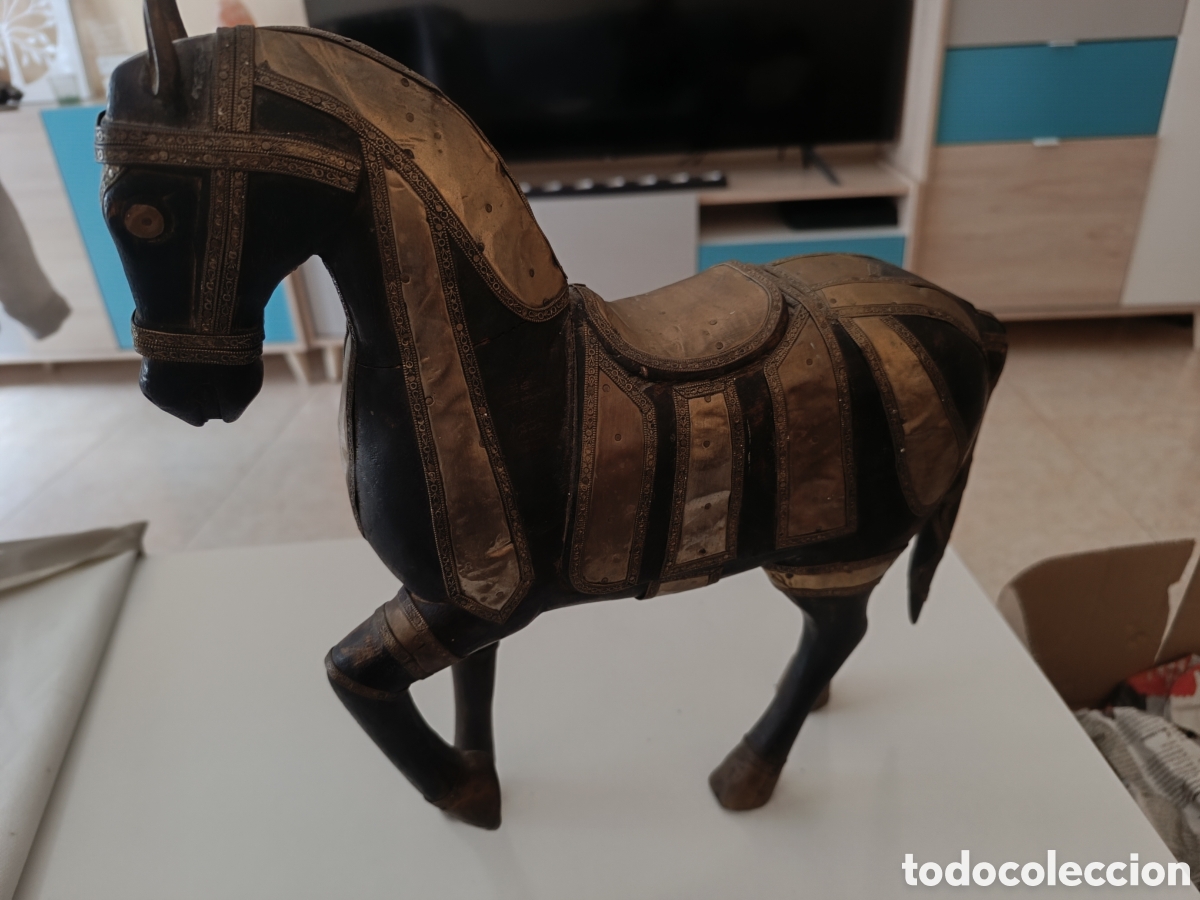 Antig&uuml;edades: Antiguo caballo de madera - Foto 2