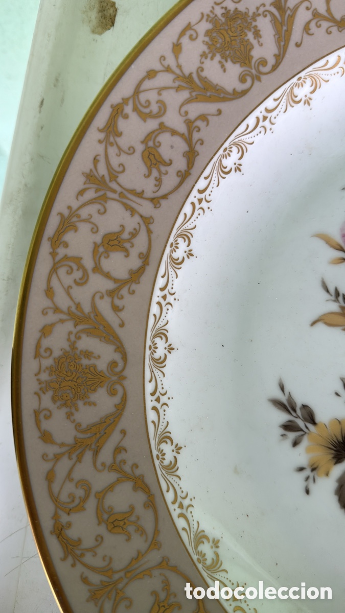 Antig&uuml;edades: GRAN PLATO PORCELANA ALEM&Aacute;N - Foto 3