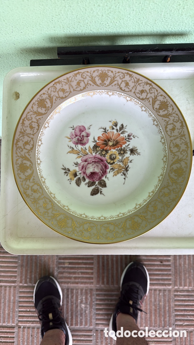 Antig&uuml;edades: GRAN PLATO PORCELANA ALEM&Aacute;N - Foto 1