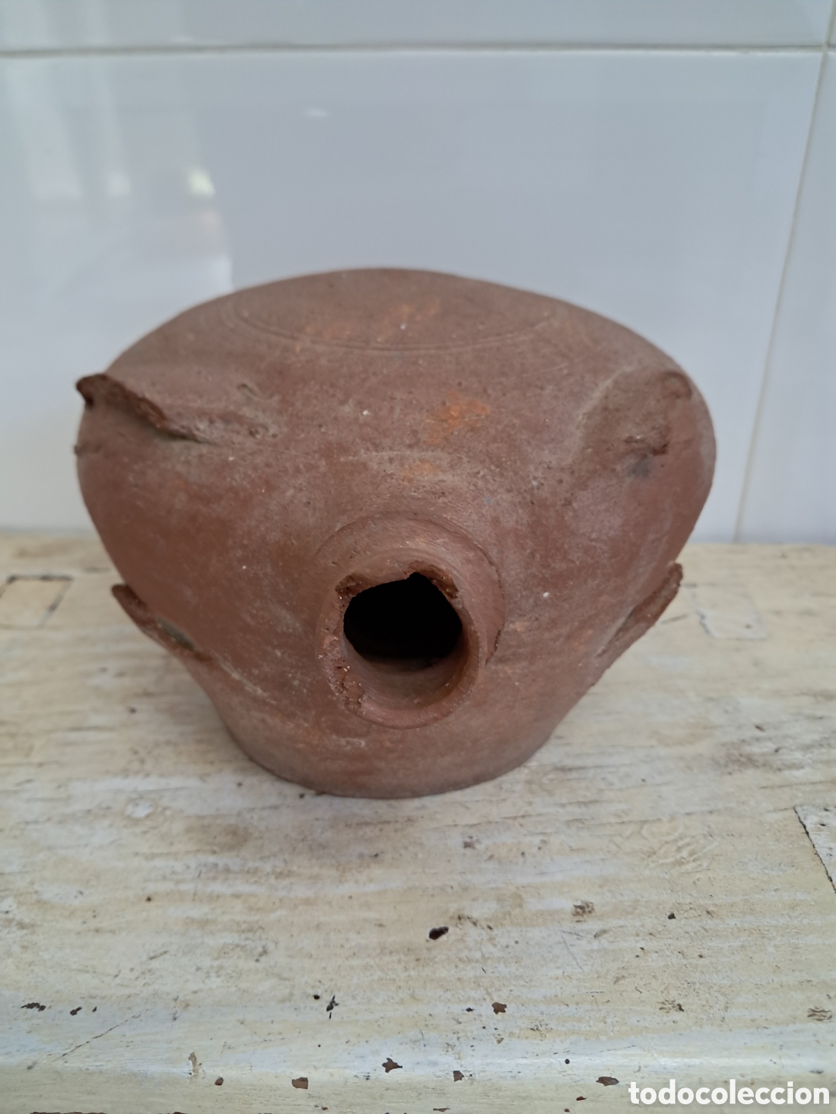 Antig&uuml;edades: Recipiente de barro antiguo - Foto 2