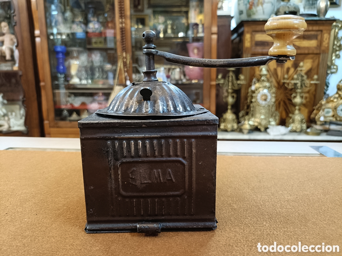 Oggetti Antichi: MOLINILLO DE CAF&Eacute; MARCA ELMA. MODELO 1419. TAMA&Ntilde;O 3. ESPA&Ntilde;A. 1924/1960. PINTURA ORIGINAL.