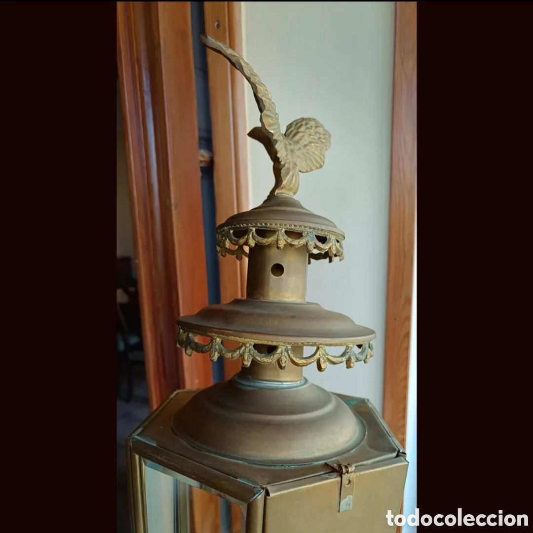Antig&uuml;edades: Farol Imperio carruaje S.XIX - Foto 5
