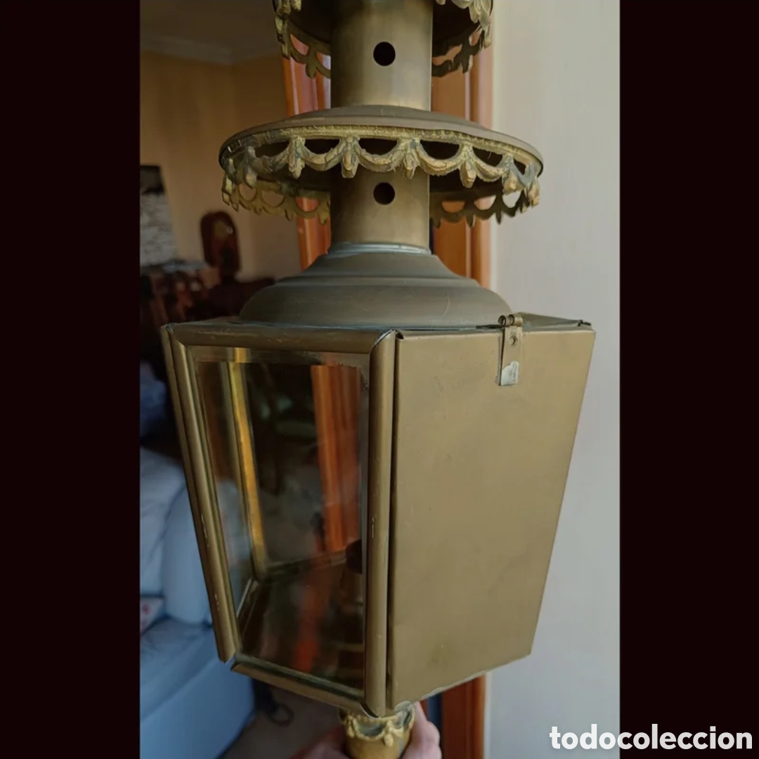 Antig&uuml;edades: Farol Imperio carruaje S.XIX - Foto 6