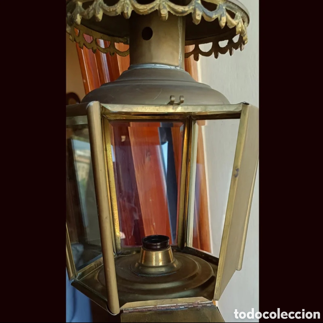 Antig&uuml;edades: Farol Imperio carruaje S.XIX - Foto 7