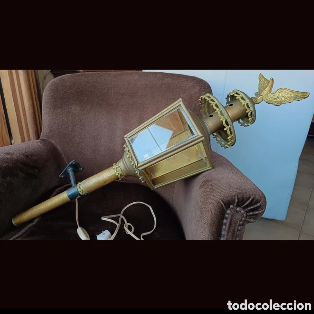 Antig&uuml;edades: Farol Imperio carruaje S.XIX - Foto 9