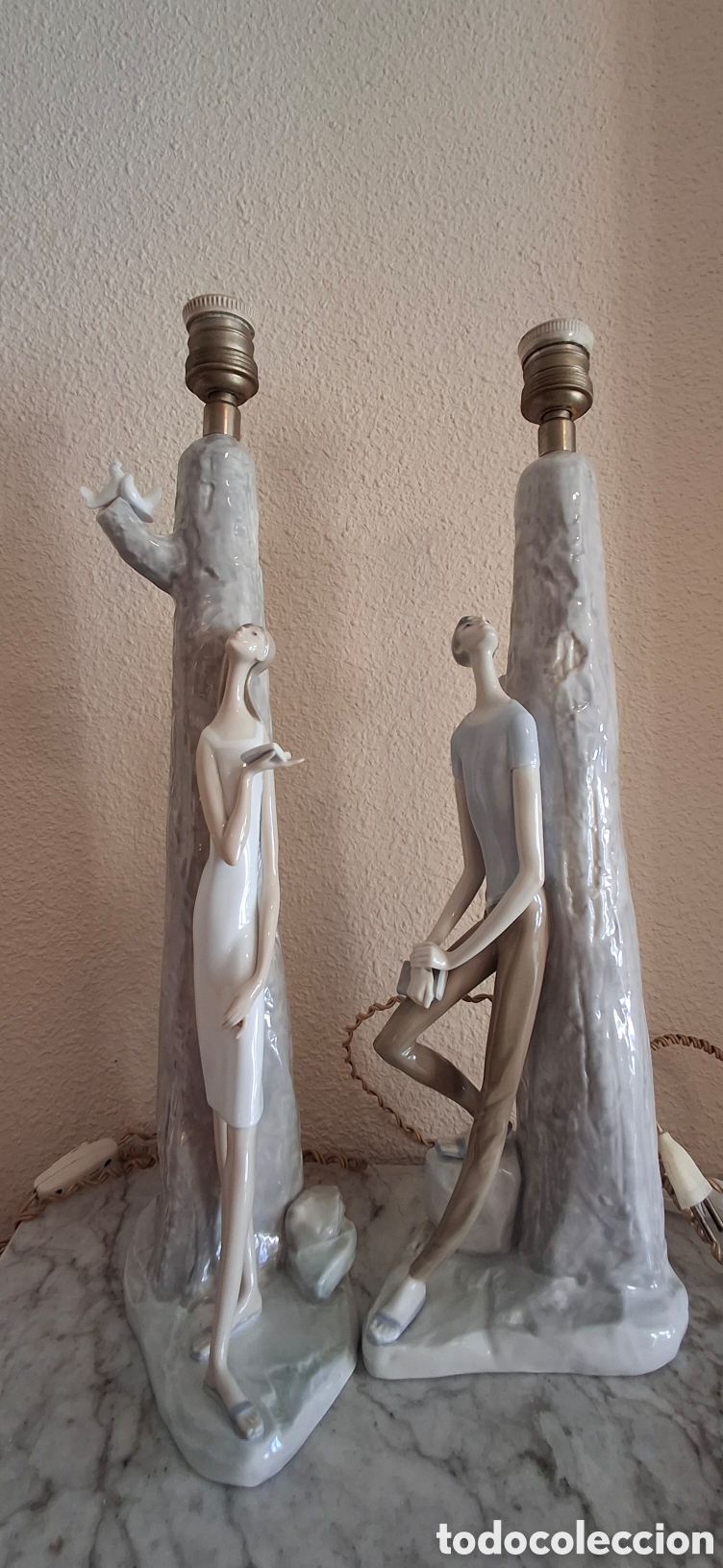 Antig&uuml;edades: Pareja L&aacute;mparas Lladr&oacute; con sello - Foto 10