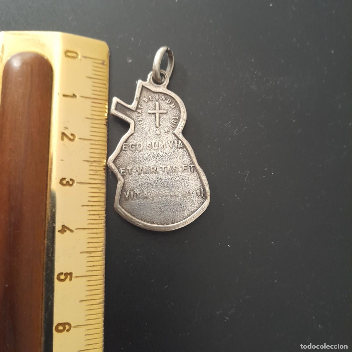 Antig&uuml;edades: Medalla plata Sagrado coraz&oacute;n de Jes&uacute;s - Foto 3