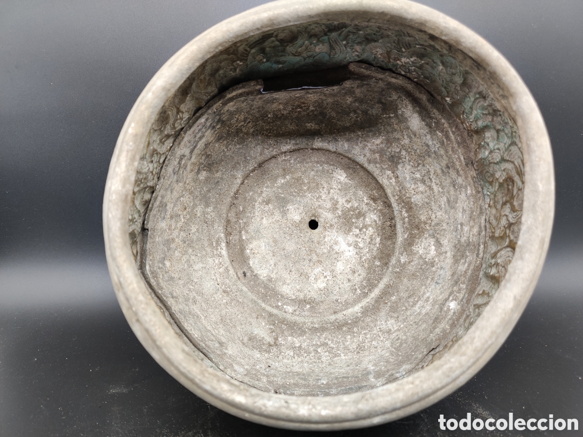Antig&uuml;edades: Cuenco de metal plateado antiguo Thabeik - Foto 5