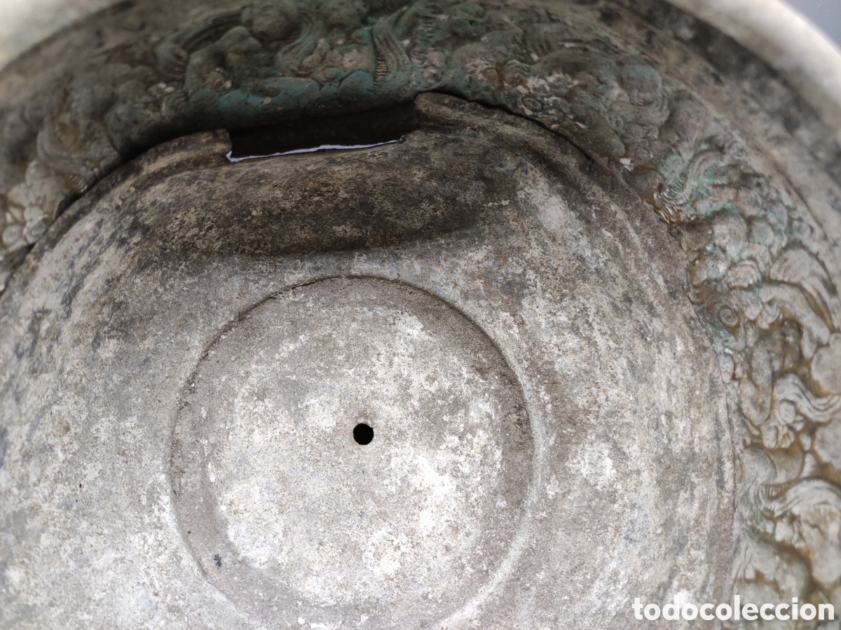 Antig&uuml;edades: Cuenco de metal plateado antiguo Thabeik - Foto 6