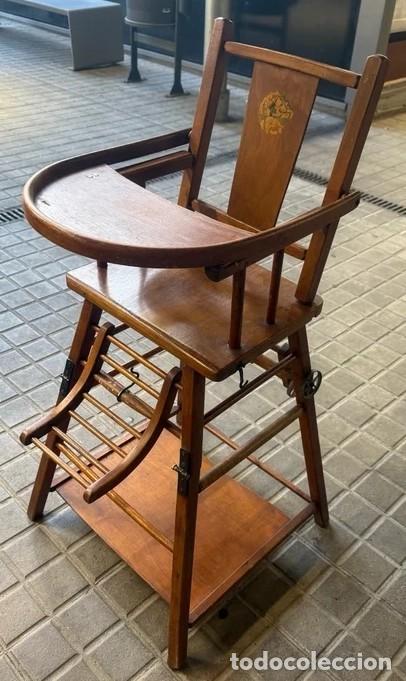 Antig&uuml;edades: + TRONA DE MADERA TRANSFORMABLE EN MESA - RARA PIEZA - Foto 1