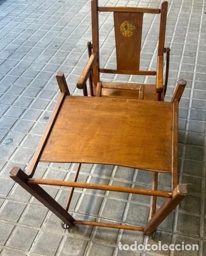 Antig&uuml;edades: + TRONA DE MADERA TRANSFORMABLE EN MESA - RARA PIEZA - Foto 2