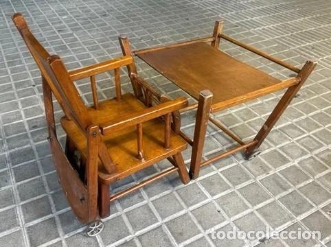 Antig&uuml;edades: + TRONA DE MADERA TRANSFORMABLE EN MESA - RARA PIEZA - Foto 3
