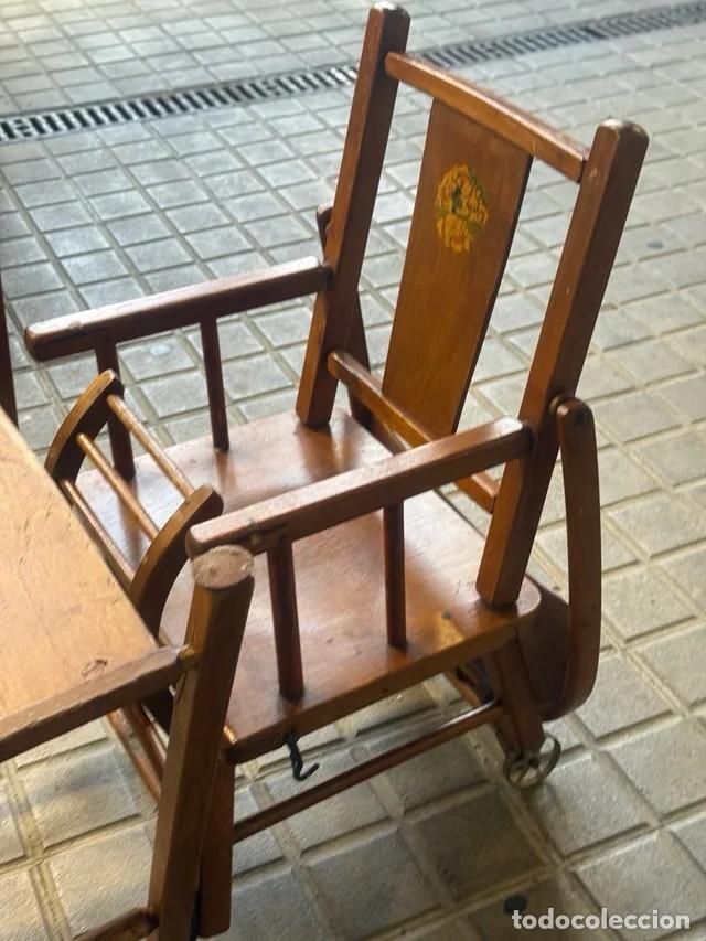 Antig&uuml;edades: + TRONA DE MADERA TRANSFORMABLE EN MESA - RARA PIEZA - Foto 5