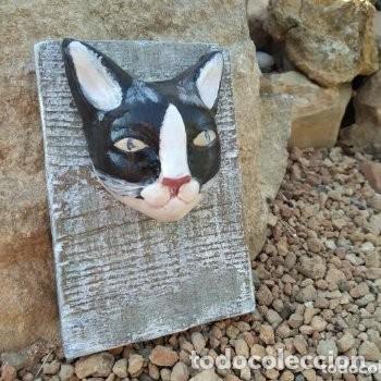 Antig&uuml;edades: perchero gato cer&aacute;mica y madera - Foto 1
