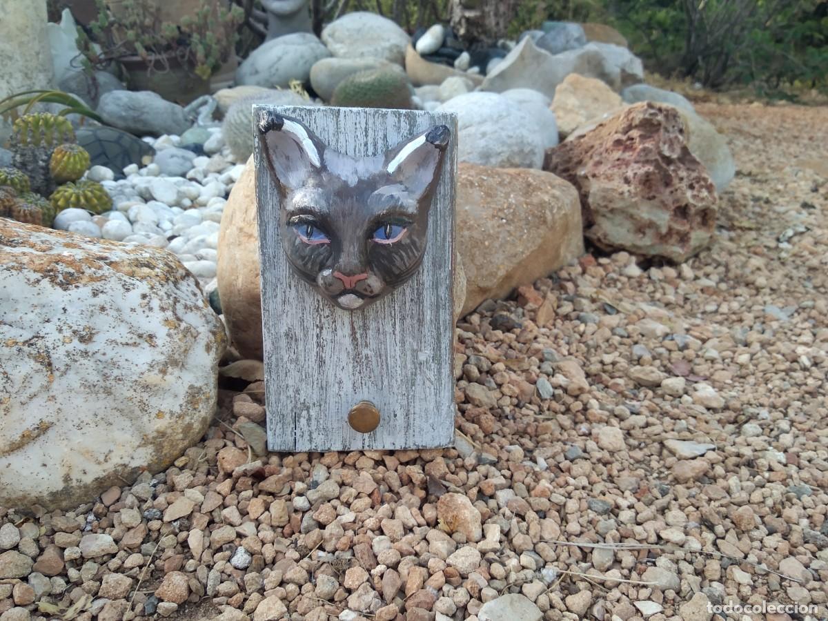 Antig&uuml;edades: perchero gato cer&aacute;mica y madera - Foto 2