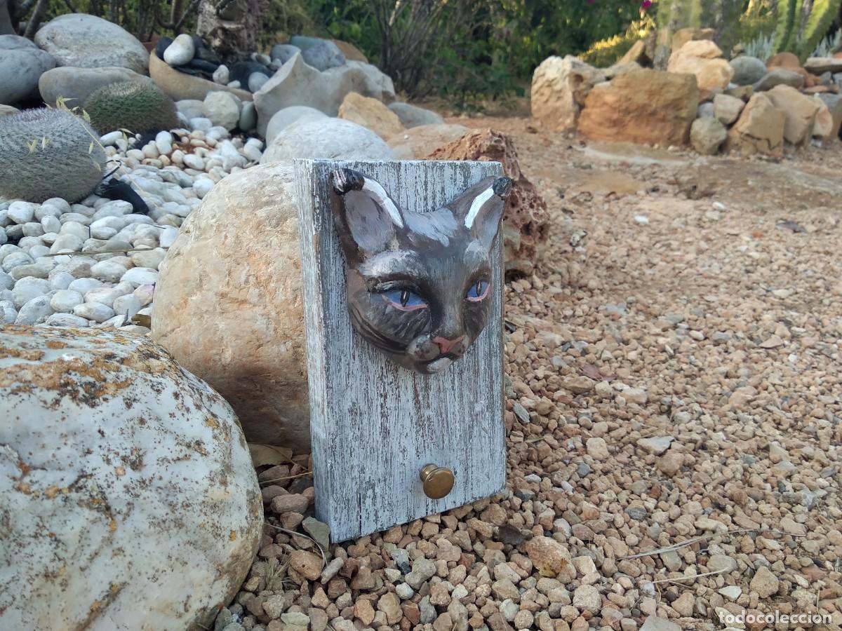 Antig&uuml;edades: perchero gato cer&aacute;mica y madera - Foto 3