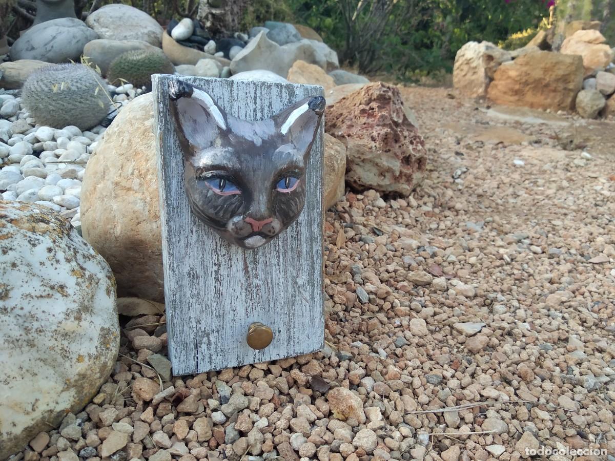 Antig&uuml;edades: perchero gato cer&aacute;mica y madera - Foto 4