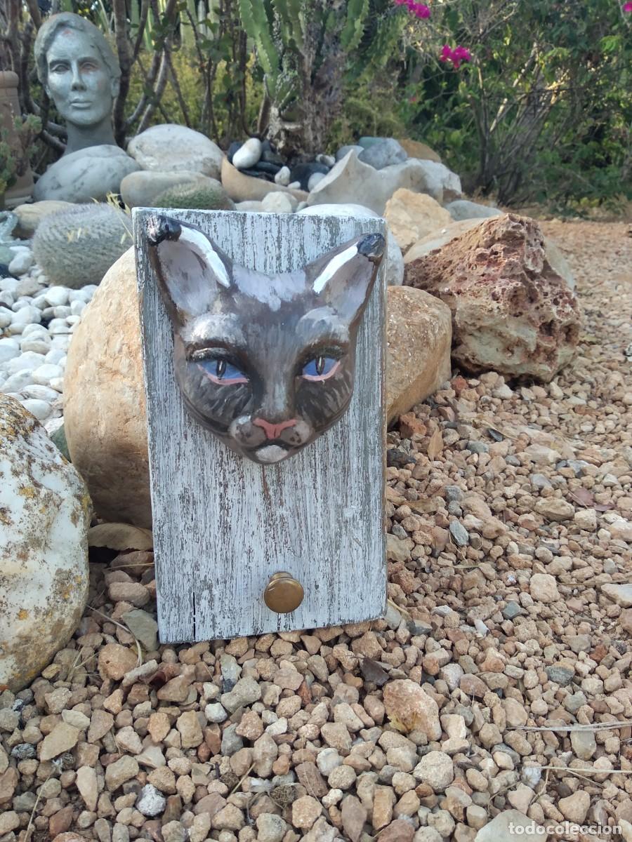Antig&uuml;edades: perchero gato cer&aacute;mica y madera - Foto 5