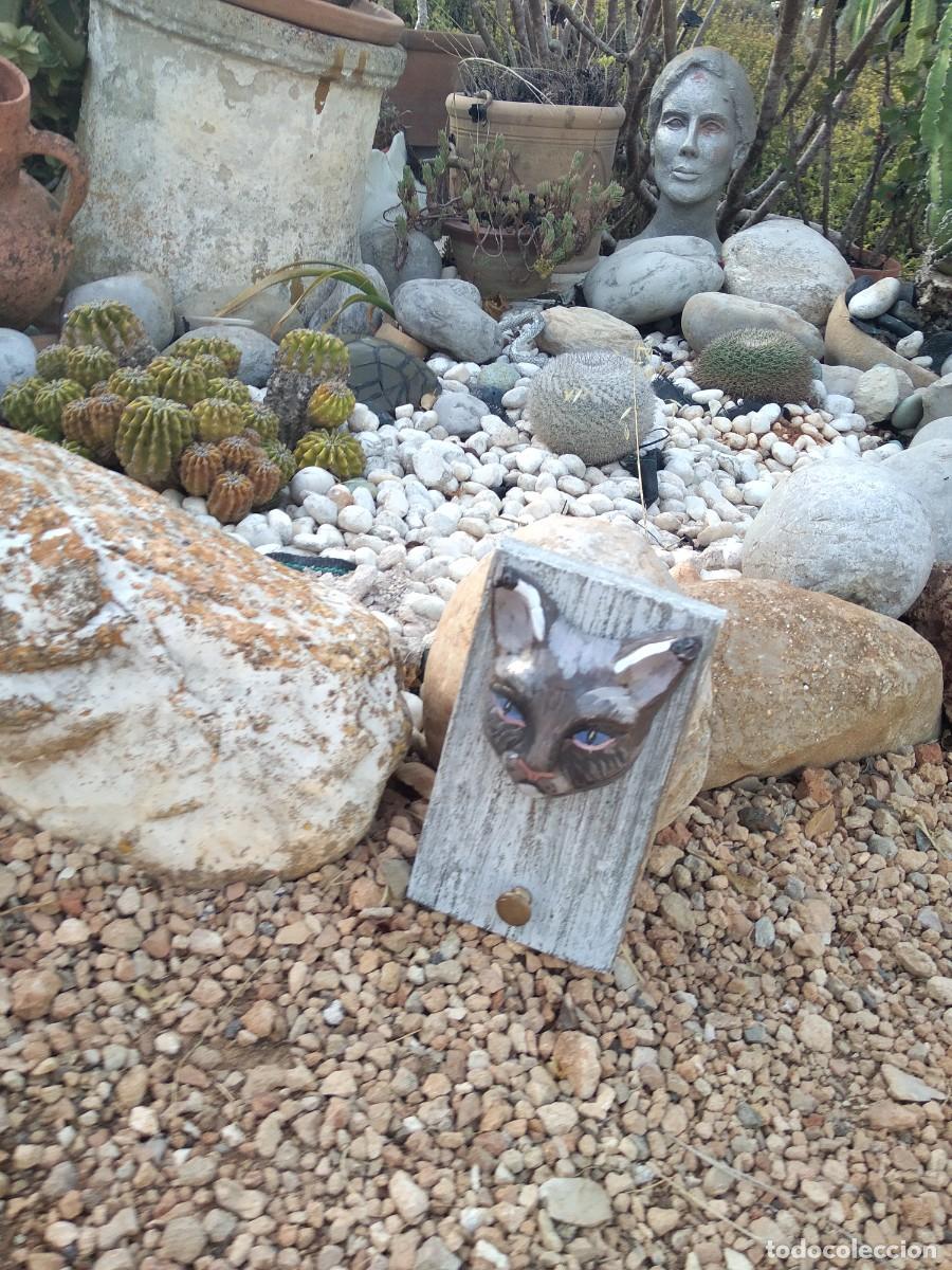 Antig&uuml;edades: perchero gato cer&aacute;mica y madera - Foto 6
