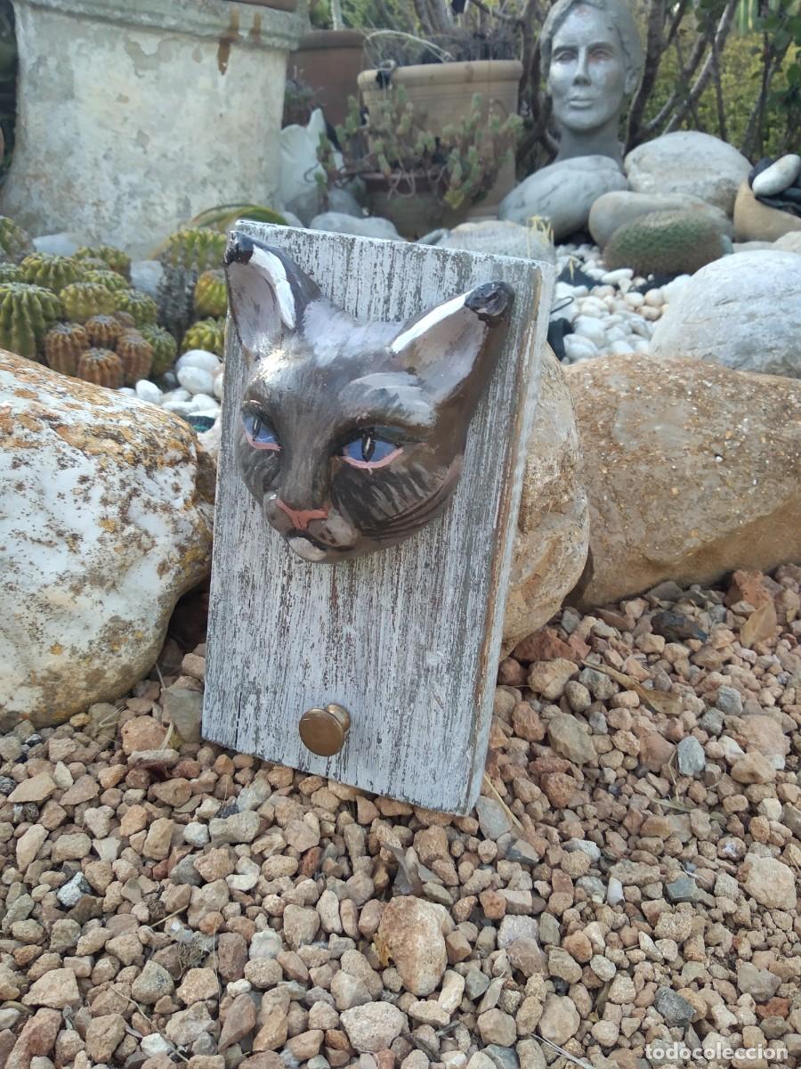 Antig&uuml;edades: perchero gato cer&aacute;mica y madera - Foto 7