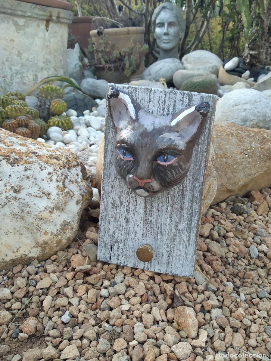 Antig&uuml;edades: perchero gato cer&aacute;mica y madera - Foto 8