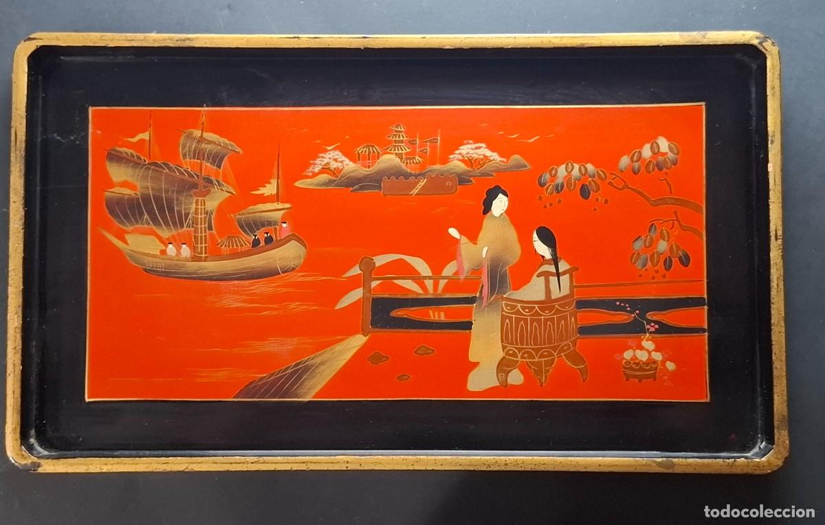 Antig&uuml;edades: BANDEJA CHINA PINTADA A MANO - Foto 1