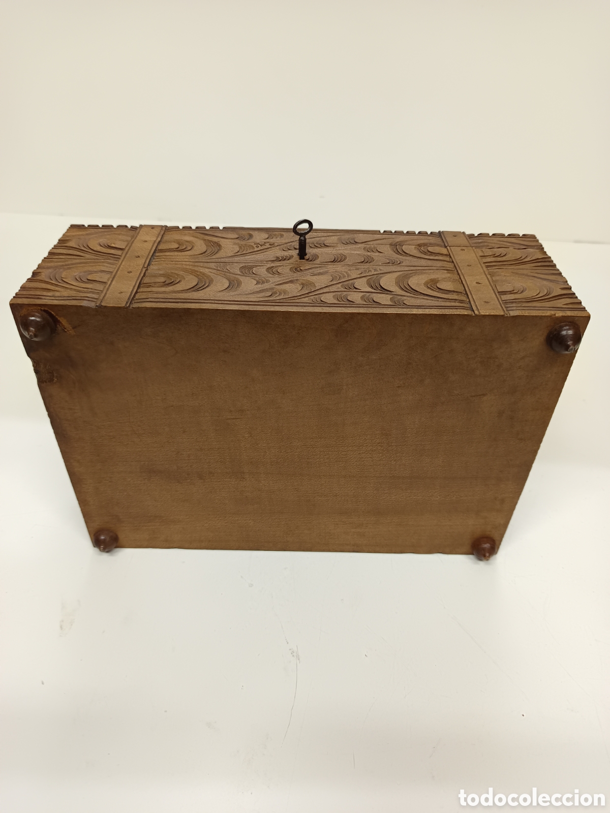 Antig&uuml;edades: Caja de madera finamente tallada - Foto 6