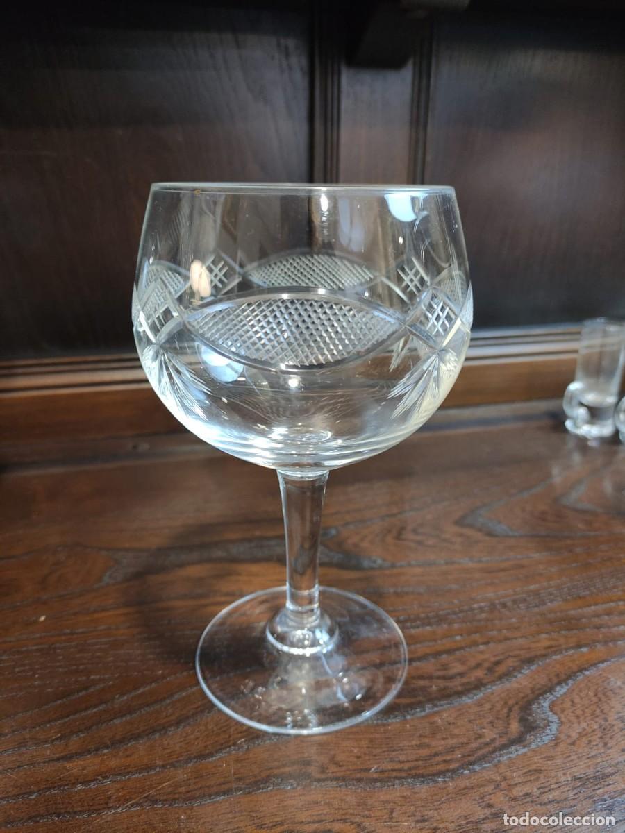 Antig&uuml;edades: 4 GRANDES COPAS DE CRISTAL TALLADO - Foto 2