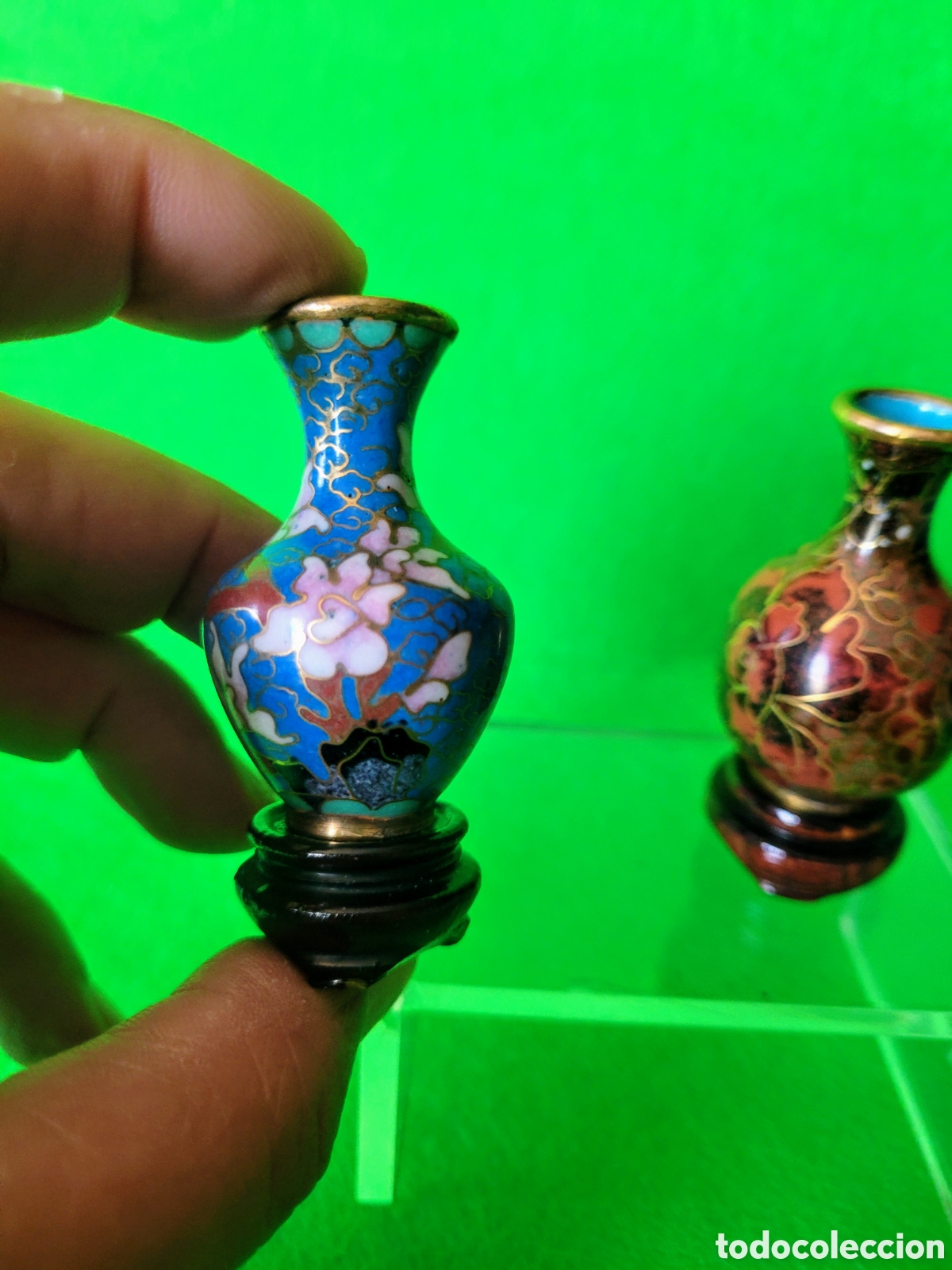 Antig&uuml;edades: PAREJA DE JARRONES CHINOS EN MINIATURA - Foto 6