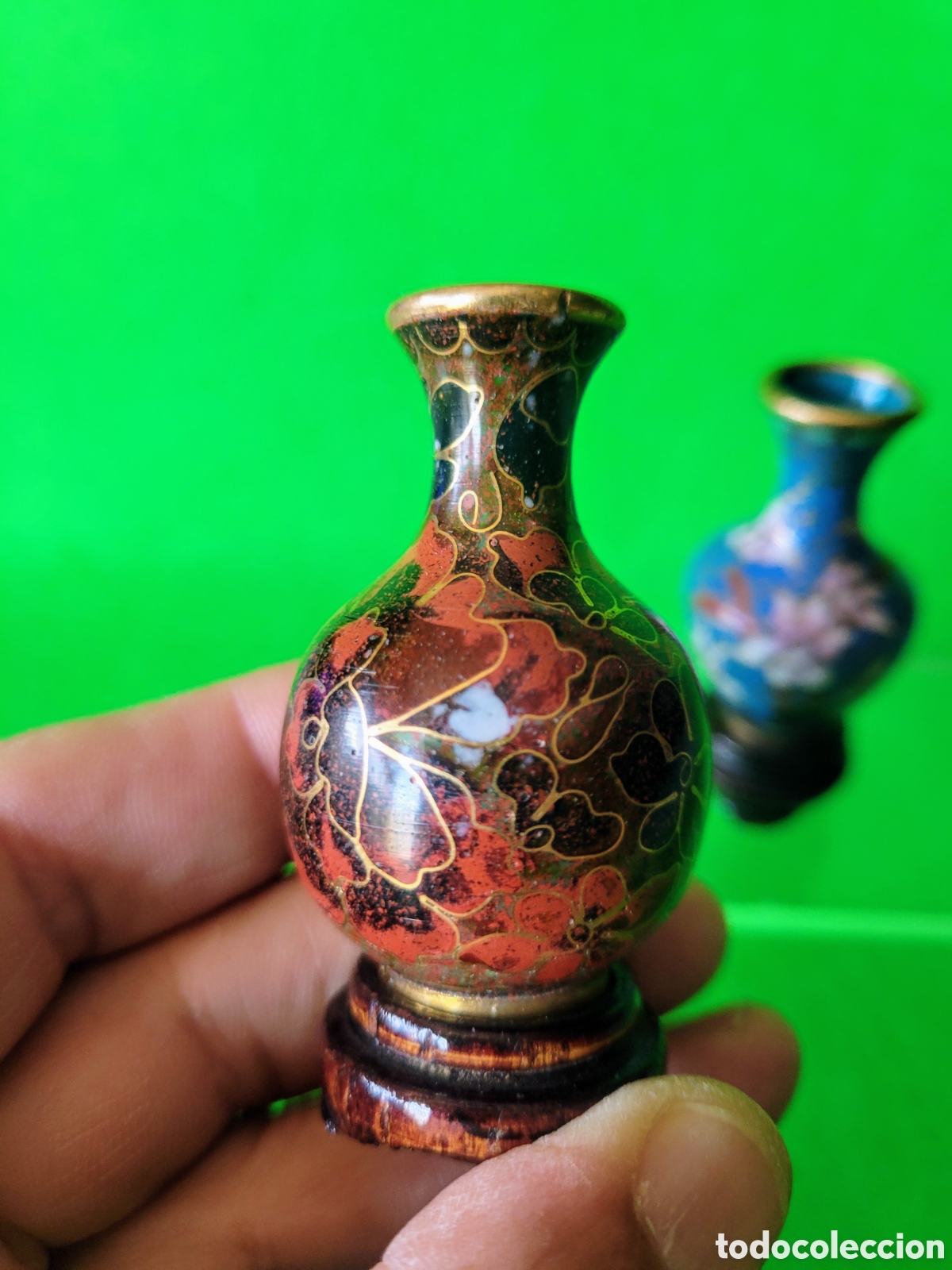 Antig&uuml;edades: PAREJA DE JARRONES CHINOS EN MINIATURA - Foto 7