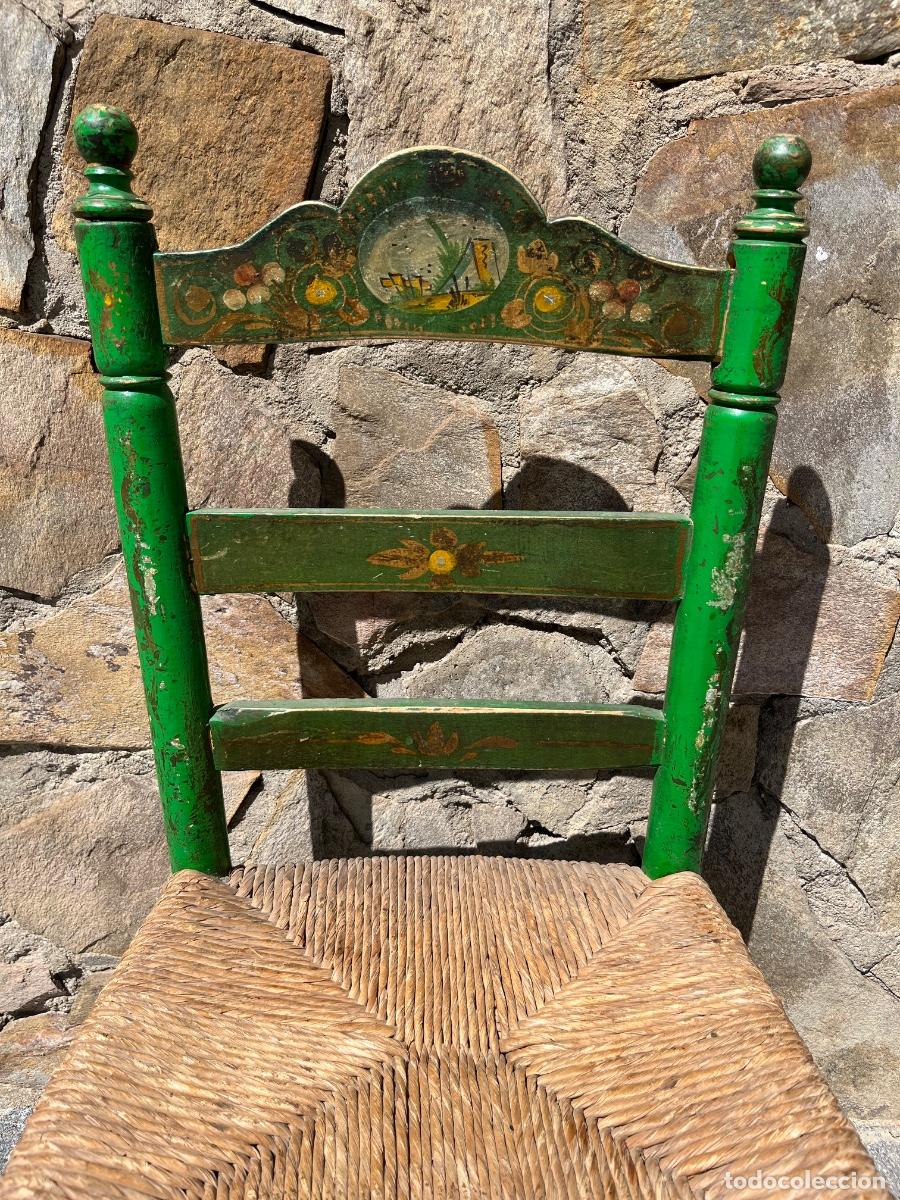Antig&uuml;edades: ANTIGUA SILLA CON ASIENTO DE ENEA - Foto 4