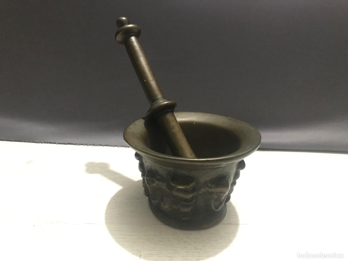 Antig&uuml;edades: Antiguo Almirez o mortero realizado en bronce - Foto 2
