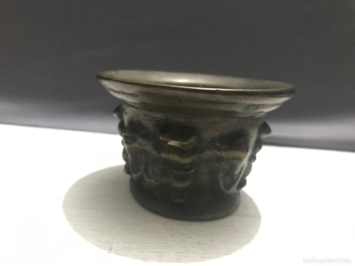 Antig&uuml;edades: Antiguo Almirez o mortero realizado en bronce - Foto 3