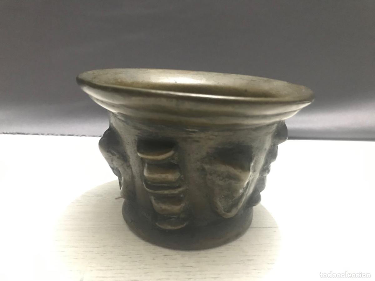 Antig&uuml;edades: Antiguo Almirez o mortero realizado en bronce - Foto 4