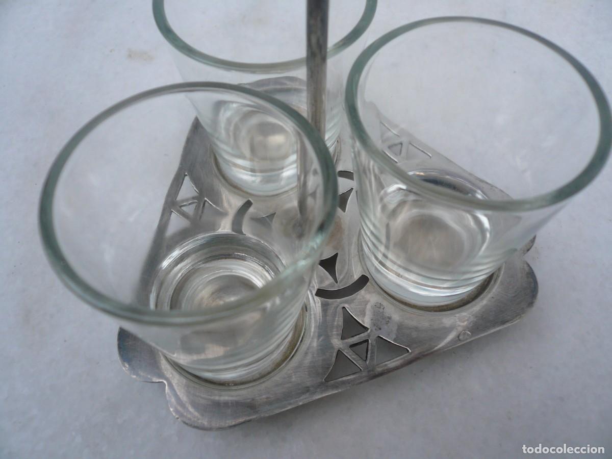 Antig&uuml;edades: CHUPITERA EPNS CON 3 VASITOS. MADE IN ENGLAND - Foto 10