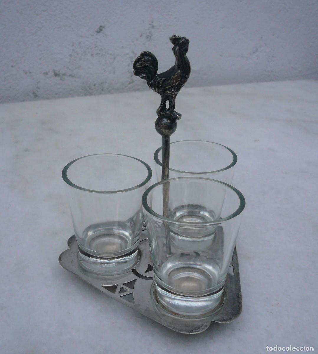Antig&uuml;edades: CHUPITERA EPNS CON 3 VASITOS. MADE IN ENGLAND - Foto 12