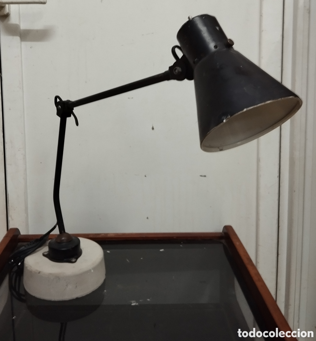 Antig&uuml;edades: L&aacute;mpara industrial articulada - Foto 4