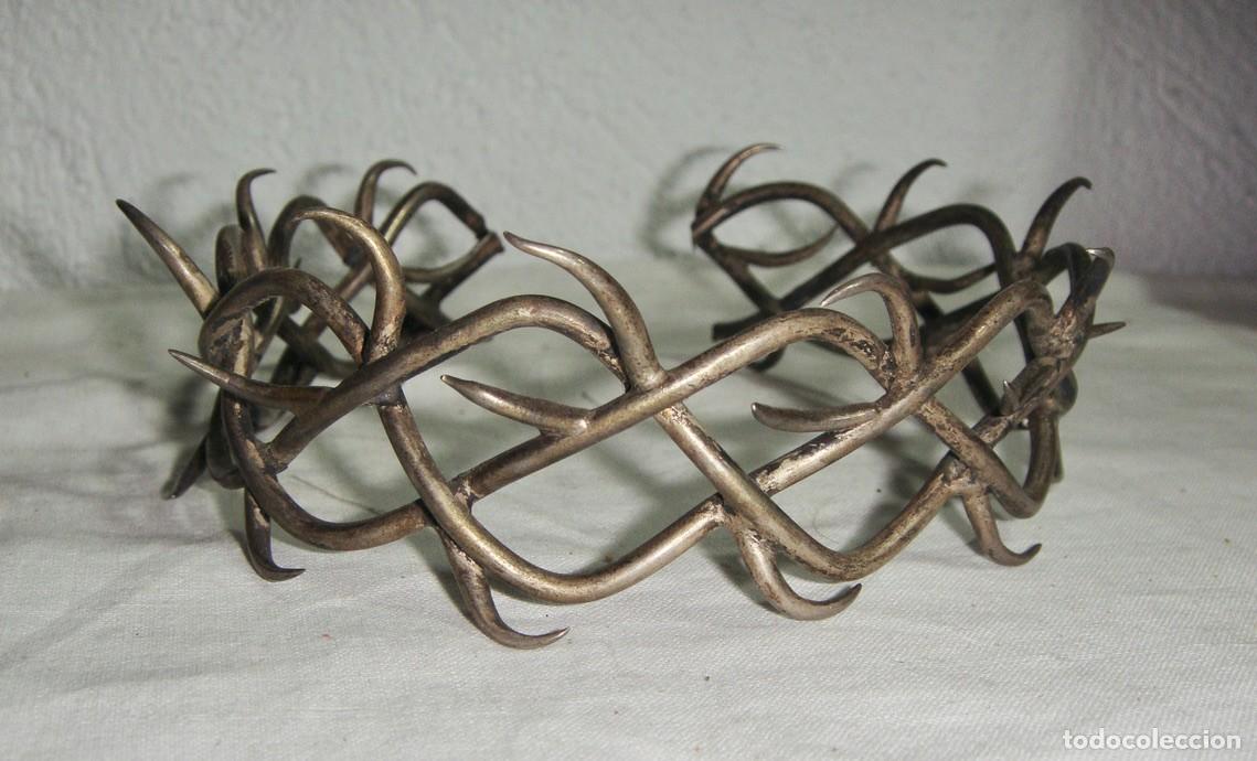 Antig&uuml;edades: Corona de espinas devocional en PLATA maciza &bull; ca. 1850&ndash;1900 - Foto 7