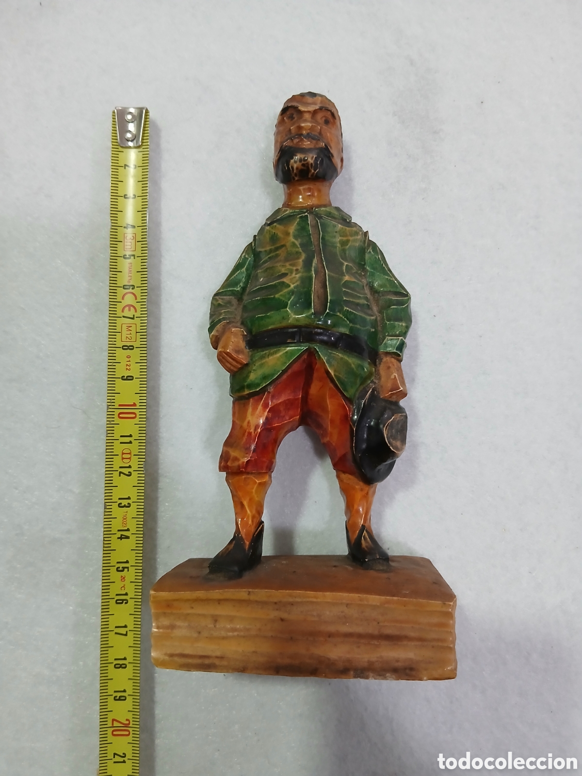 Antig&uuml;edades: Sancho Panza de madera tallada. (L117) - Foto 2