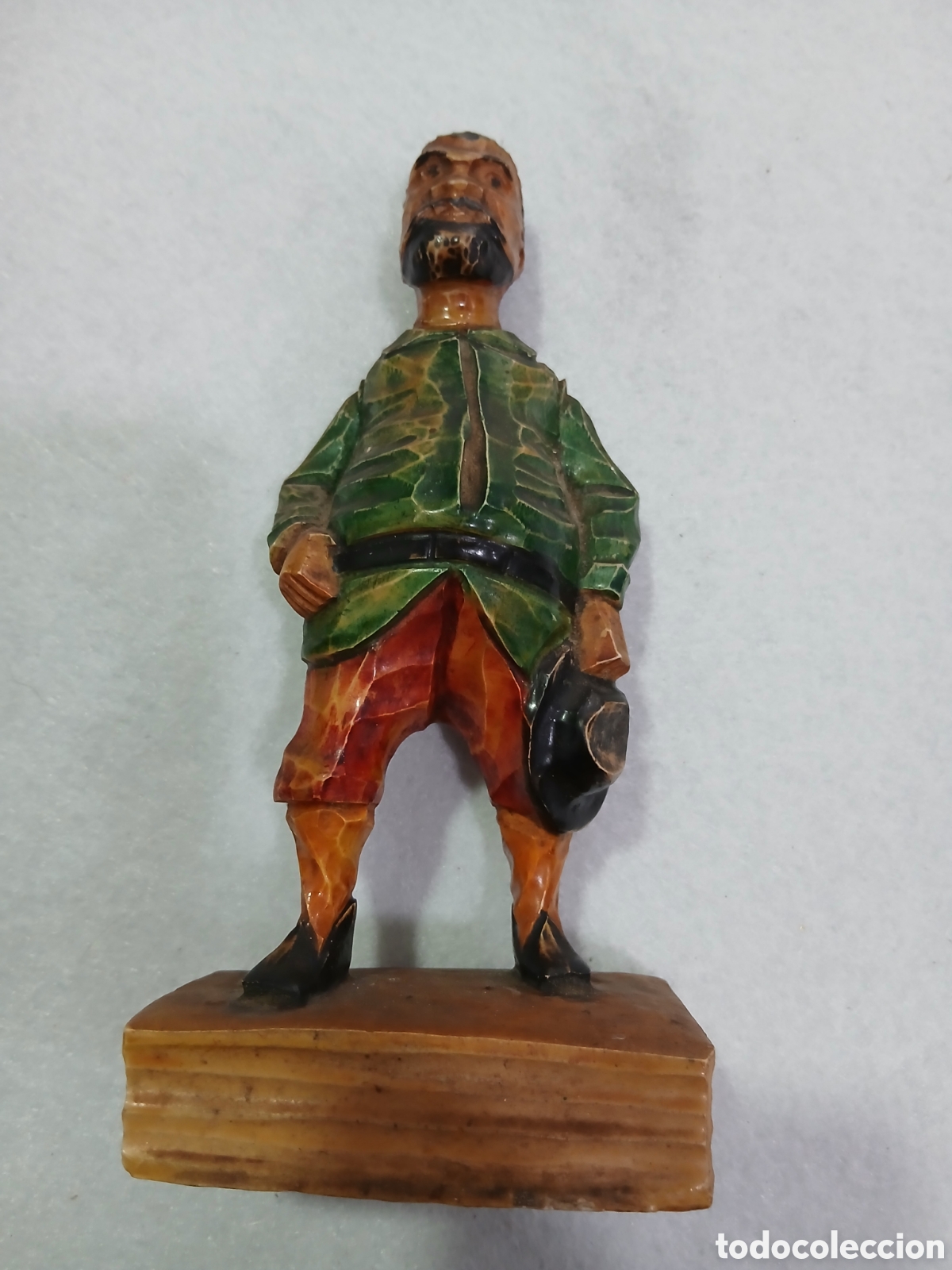 Antig&uuml;edades: Sancho Panza de madera tallada. (L117) - Foto 1