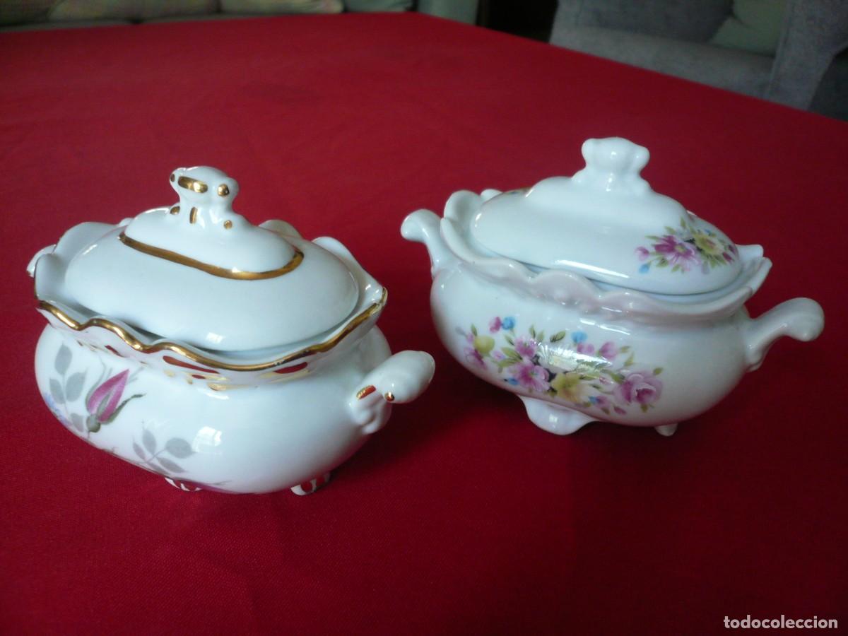 Antig&uuml;edades: SOPERA DE PORCELANA MINI. LOTE DE 2 - Foto 1