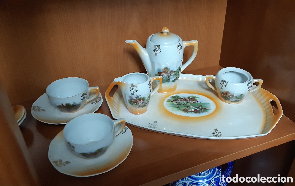 Antig&uuml;edades: Juego de caf&eacute; a&ntilde;o 1925 aproximadamente - Foto 1