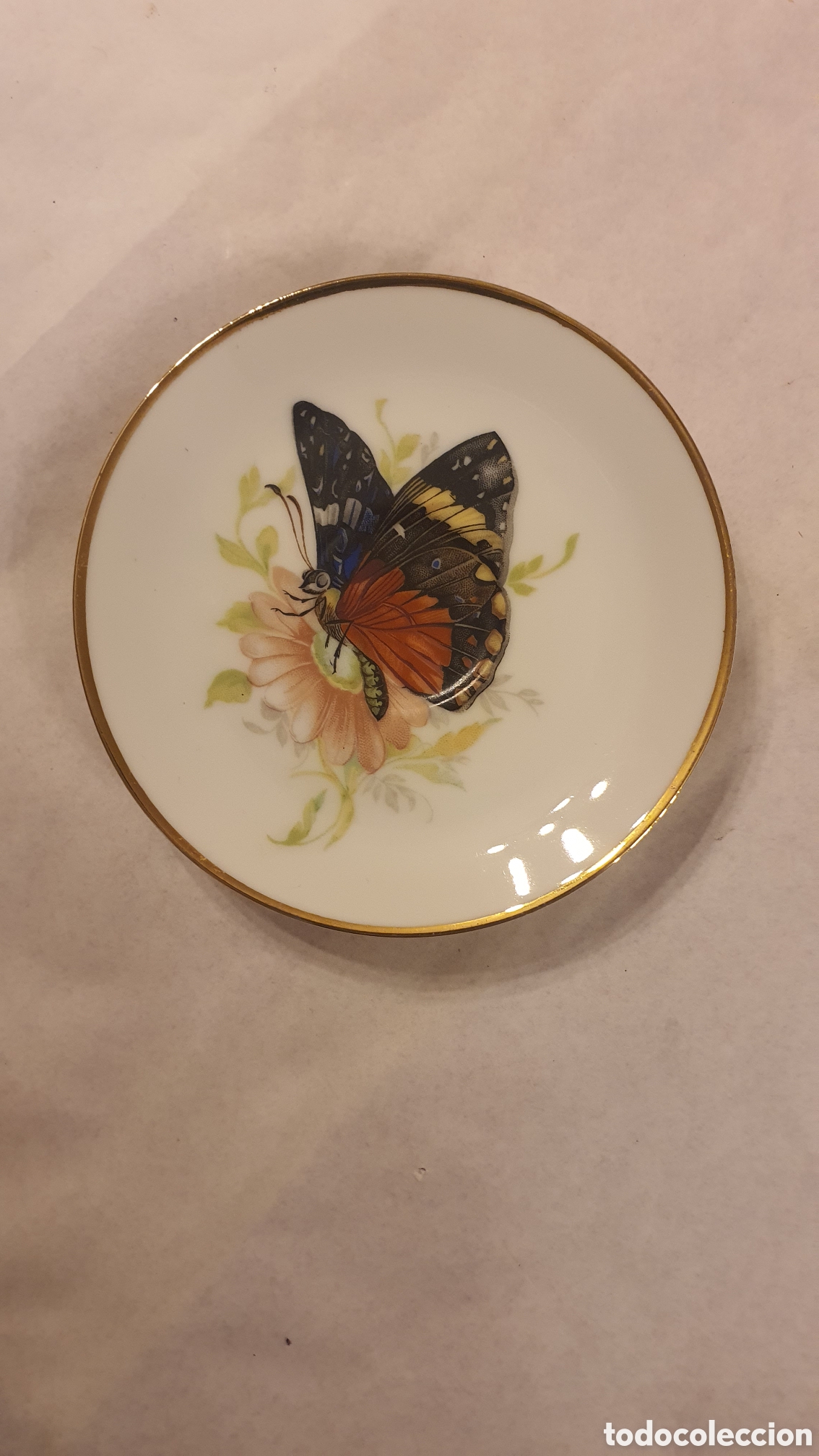 Antig&uuml;edades: Plato de porcelana decorado - Foto 1